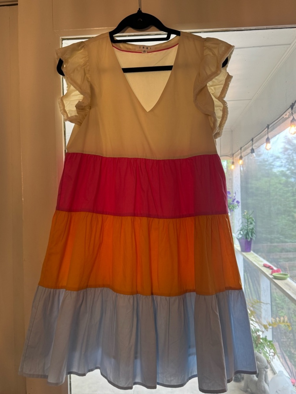Girls' Tiered Colorblock Dress - Multi